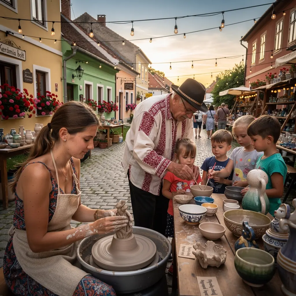 Kerekedő agyag létrehozása a fazekas tanfolyamon.