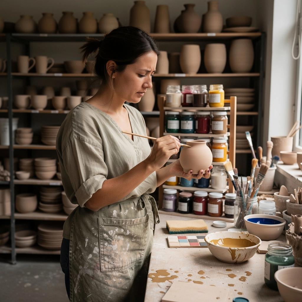 Tökéletesen sima kerámiafelület készítése a mázolás előtt.