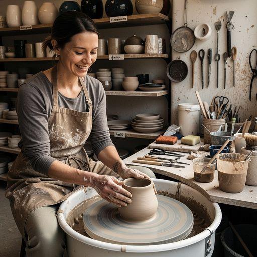 Hagyományos kerámia díszítési technikák bemutatása.